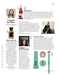 A collage showcasing beauty products with French text descriptions, highlighting a bottle, skincare items, and an individual wearing the Adèle Cape by Noémiah, elegantly styled in a suit. Numbered sections draw attention to each product, complemented by decorative elements and presented in a magazine-style layout.