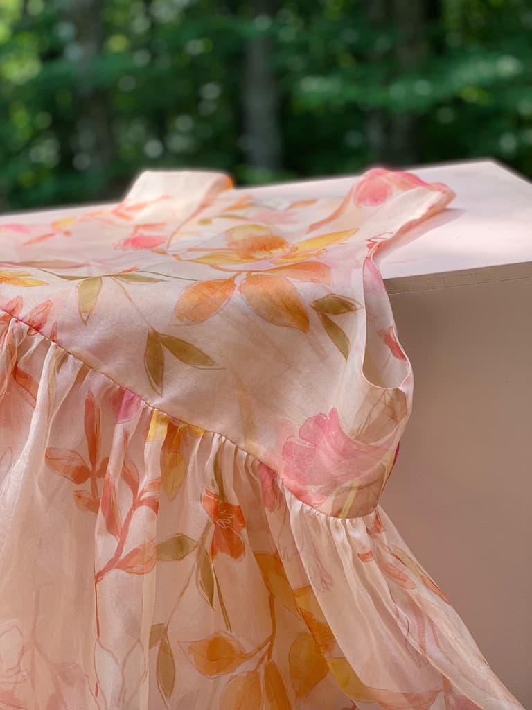 Robe en soie Coco — édition florale