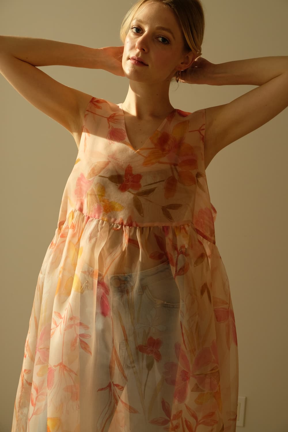 Robe en soie Coco — édition florale