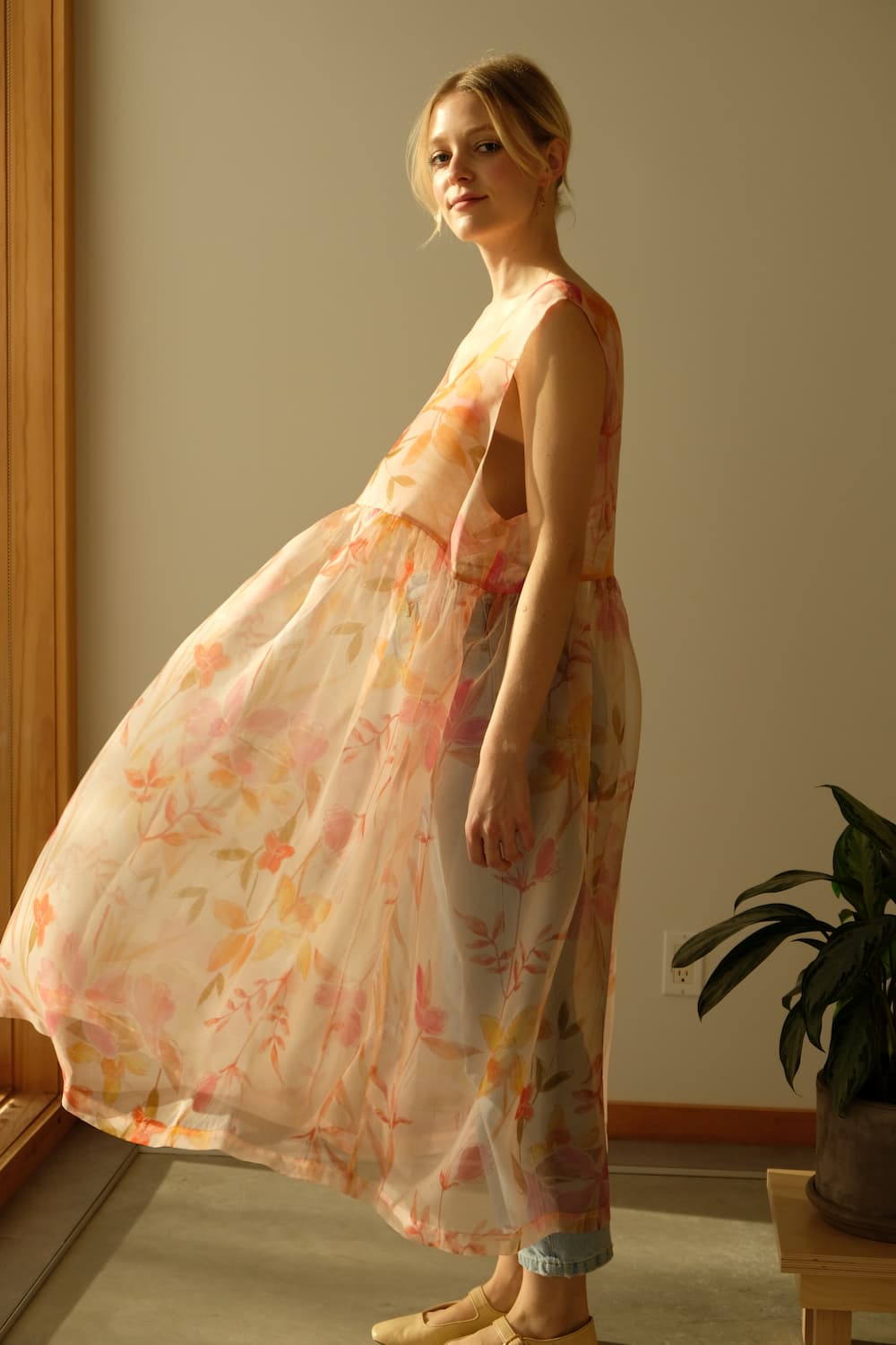 Robe en soie Coco — édition florale